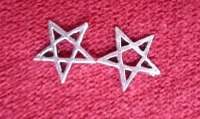 EN 523 Ohrstecker Pentagramm 925er Silber