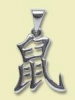 CH 01 Chinesisches Sternzeichen Ratte aus 925er Silber